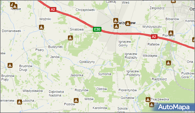mapa Ignacew Folwarczny, Ignacew Folwarczny na mapie Targeo