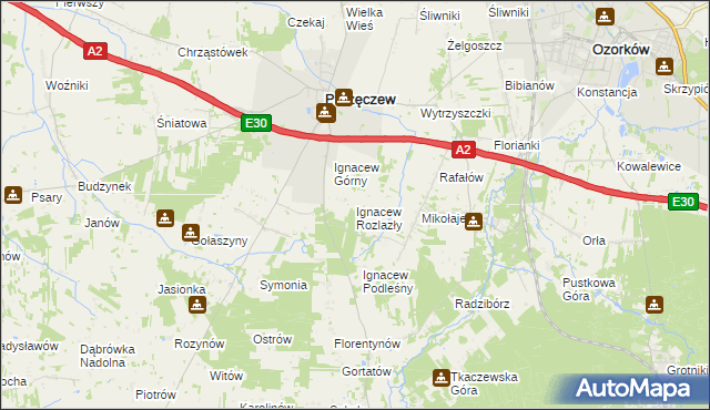 mapa Ignacew Rozlazły, Ignacew Rozlazły na mapie Targeo