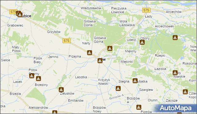 mapa Iłów, Iłów na mapie Targeo