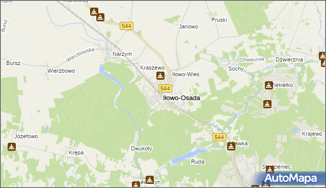 mapa Iłowo-Osada, Iłowo-Osada na mapie Targeo