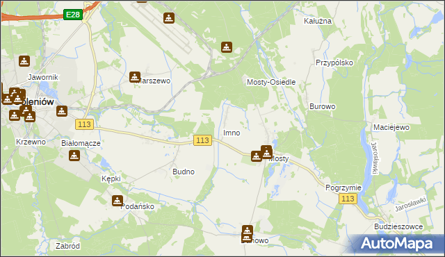 mapa Imno gmina Goleniów, Imno gmina Goleniów na mapie Targeo