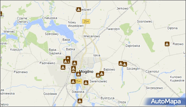 mapa Iskra, Iskra na mapie Targeo