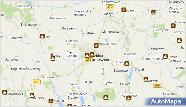 mapa Izbica Kujawska, Izbica Kujawska na mapie Targeo