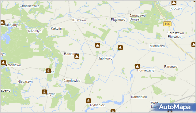 mapa Jabłkowo, Jabłkowo na mapie Targeo