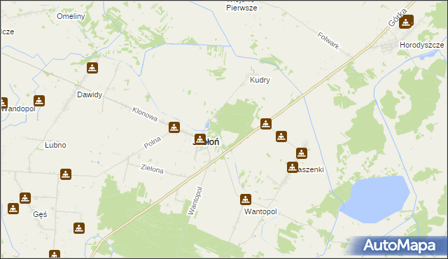 mapa Jabłoń Leśniczówka, Jabłoń Leśniczówka na mapie Targeo