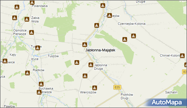 mapa Jabłonna Pierwsza, Jabłonna Pierwsza na mapie Targeo