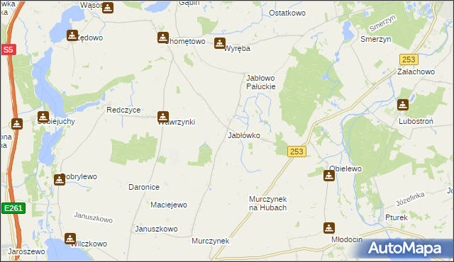 mapa Jabłówko gmina Łabiszyn, Jabłówko gmina Łabiszyn na mapie Targeo