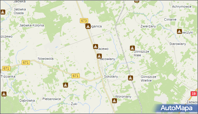 mapa Jacowlany, Jacowlany na mapie Targeo