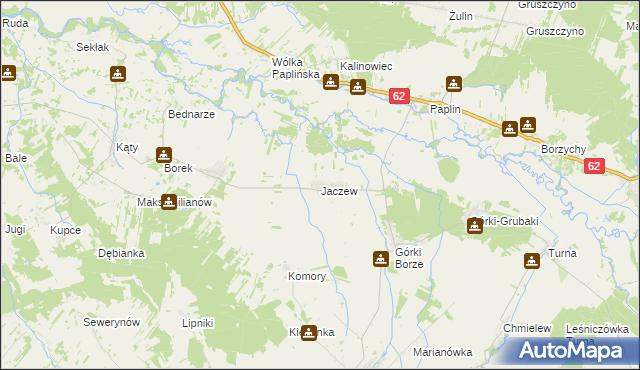 mapa Jaczew, Jaczew na mapie Targeo