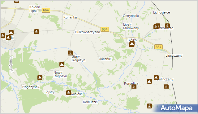 mapa Jaczniki, Jaczniki na mapie Targeo