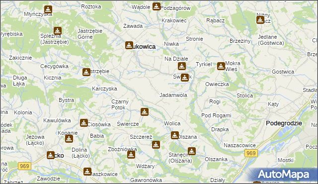 mapa Jadamwola, Jadamwola na mapie Targeo