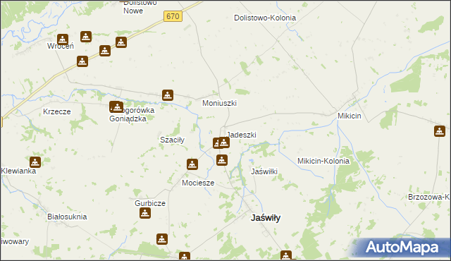 mapa Jadeszki, Jadeszki na mapie Targeo