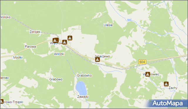 mapa Jagarzewo, Jagarzewo na mapie Targeo