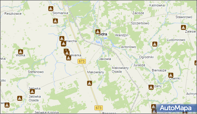 mapa Jakowla, Jakowla na mapie Targeo