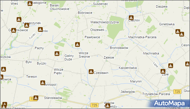 mapa Jakubów gmina Błędów, Jakubów gmina Błędów na mapie Targeo