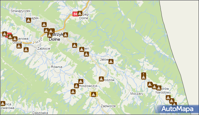 mapa Jałowe, Jałowe na mapie Targeo