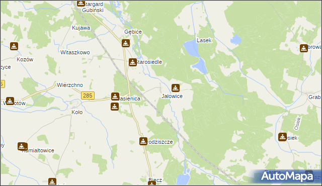 mapa Jałowice, Jałowice na mapie Targeo