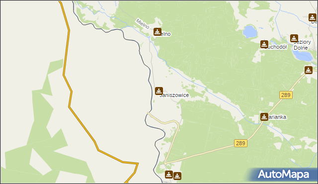 mapa Janiszowice gmina Brody, Janiszowice gmina Brody na mapie Targeo