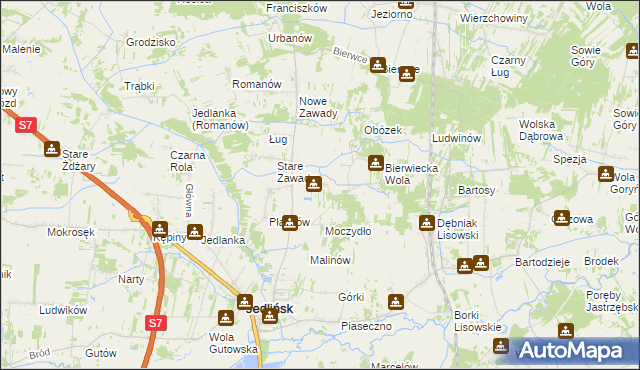 mapa Janki gmina Jedlińsk, Janki gmina Jedlińsk na mapie Targeo