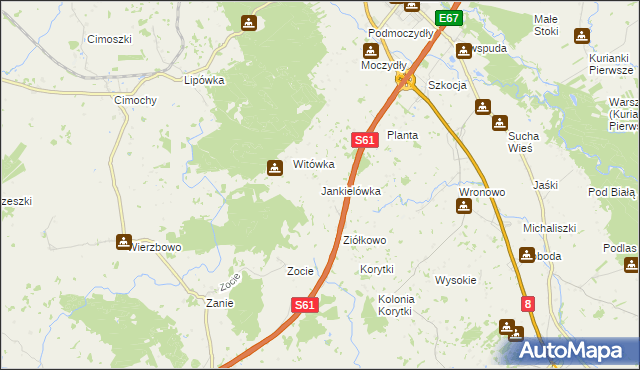 mapa Jankielówka, Jankielówka na mapie Targeo