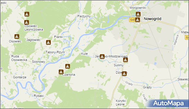 mapa Jankowo-Młodzianowo, Jankowo-Młodzianowo na mapie Targeo