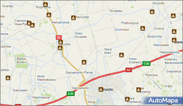 mapa Janówek gmina Wiskitki, Janówek gmina Wiskitki na mapie Targeo