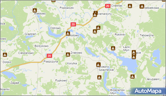 mapa Janowo gmina Lipnica, Janowo gmina Lipnica na mapie Targeo