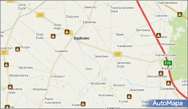 mapa Jaranowo, Jaranowo na mapie Targeo