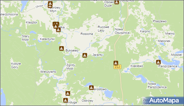 mapa Jaranty, Jaranty na mapie Targeo