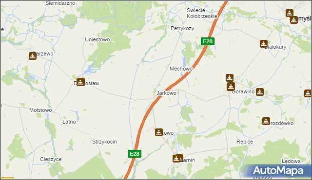 mapa Jarkowo, Jarkowo na mapie Targeo