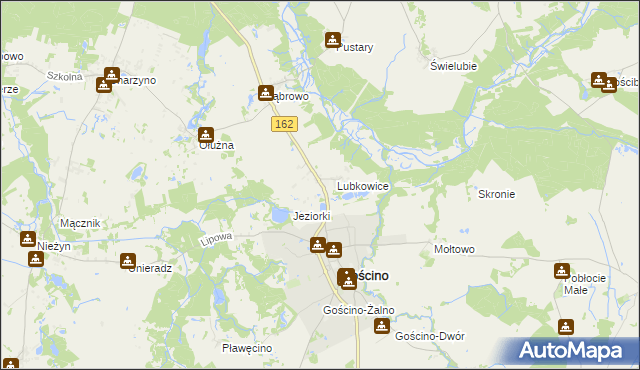 mapa Jarogniew, Jarogniew na mapie Targeo