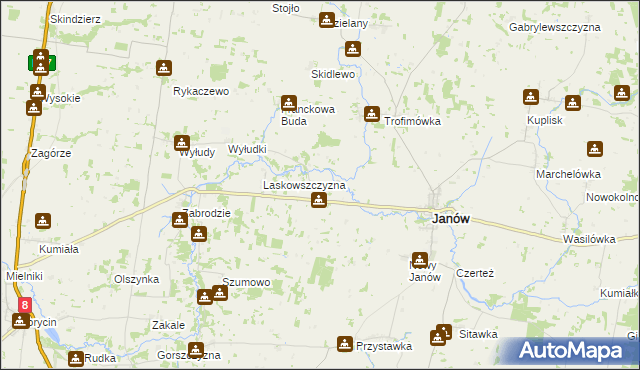 mapa Jasionowa Dolina, Jasionowa Dolina na mapie Targeo