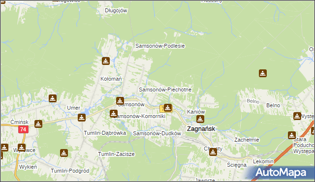 mapa Jasiów, Jasiów na mapie Targeo