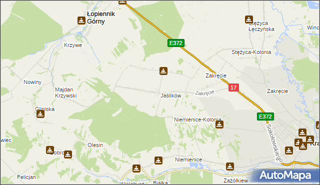 mapa Jaślików, Jaślików na mapie Targeo