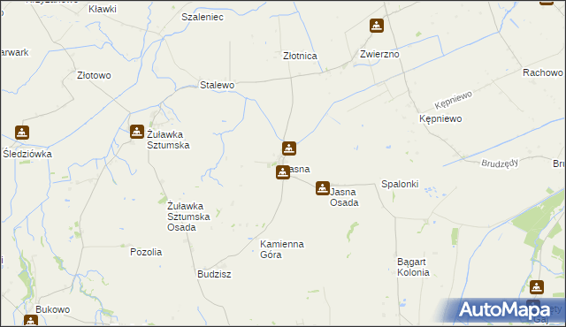 mapa Jasna, Jasna na mapie Targeo