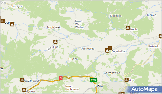 mapa Jastrowiec, Jastrowiec na mapie Targeo