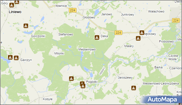 mapa Jastrzębce gmina Skarszewy, Jastrzębce gmina Skarszewy na mapie Targeo