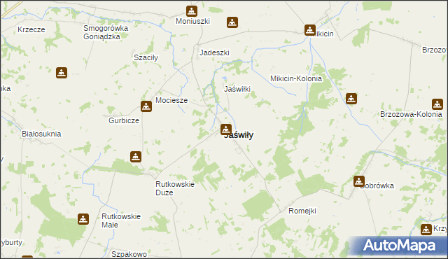 mapa Jaświły, Jaświły na mapie Targeo