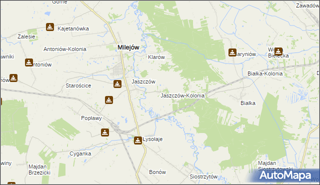 mapa Jaszczów-Kolonia, Jaszczów-Kolonia na mapie Targeo