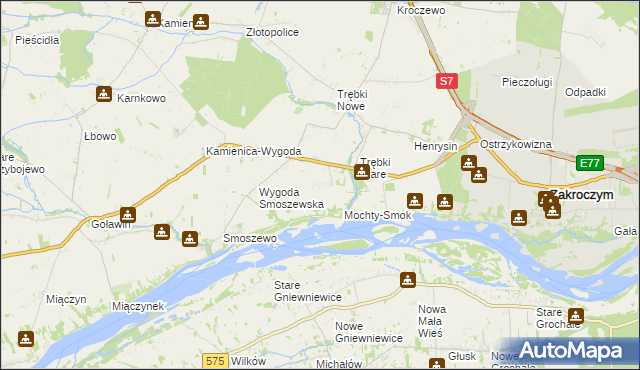 mapa Jaworowo-Trębki Stare, Jaworowo-Trębki Stare na mapie Targeo