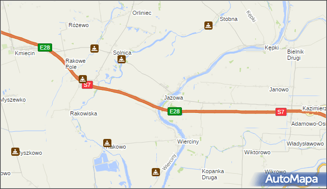 mapa Jazowa gmina Nowy Dwór Gdański, Jazowa gmina Nowy Dwór Gdański na mapie Targeo