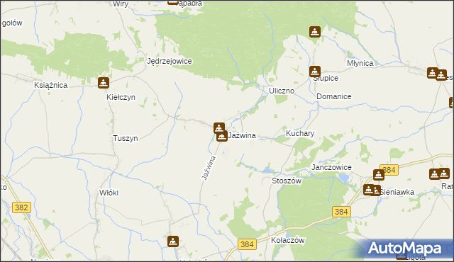 mapa Jaźwina, Jaźwina na mapie Targeo