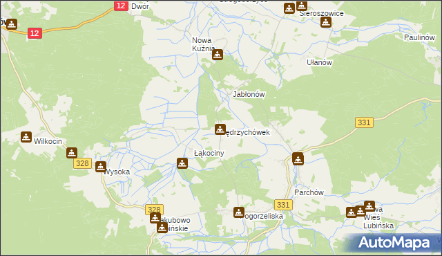 mapa Jędrzychówek, Jędrzychówek na mapie Targeo