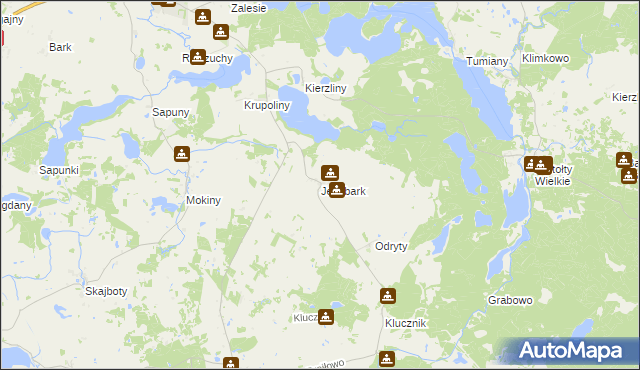 mapa Jedzbark, Jedzbark na mapie Targeo