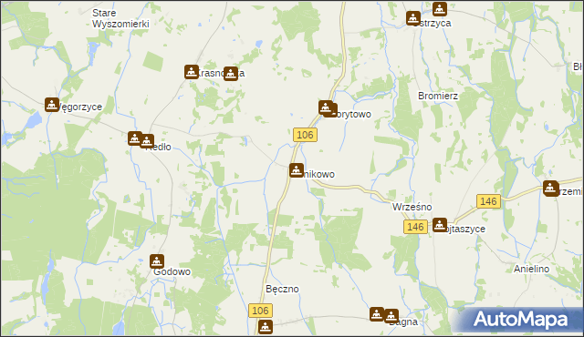 mapa Jenikowo, Jenikowo na mapie Targeo