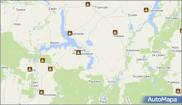 mapa Jerzykowo gmina Trzemeszno, Jerzykowo gmina Trzemeszno na mapie Targeo