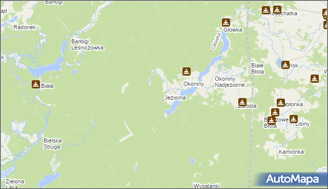 mapa Jeziorna gmina Śliwice, Jeziorna gmina Śliwice na mapie Targeo