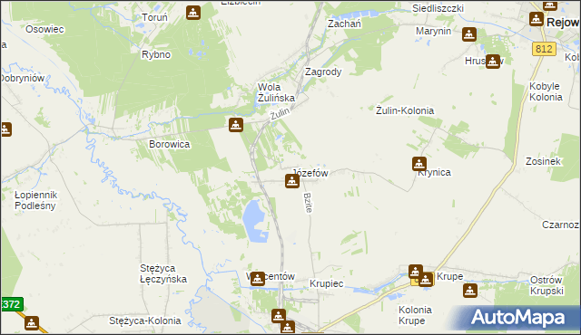 mapa Józefów gmina Krasnystaw, Józefów gmina Krasnystaw na mapie Targeo