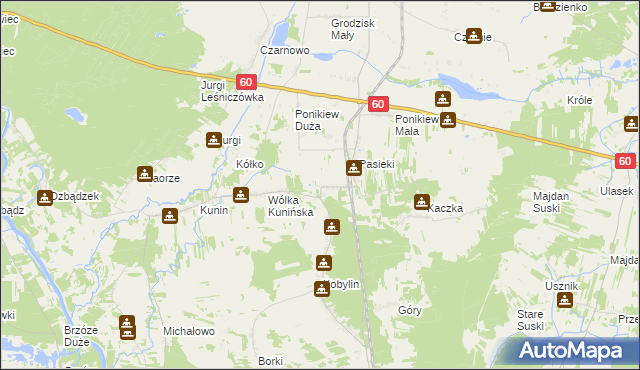 mapa Józefowo gmina Goworowo, Józefowo gmina Goworowo na mapie Targeo