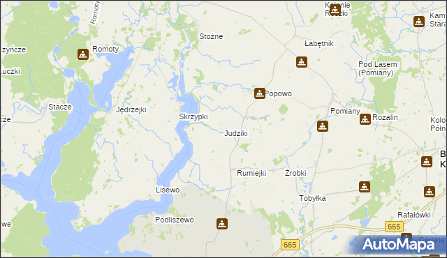 mapa Judziki gmina Bargłów Kościelny, Judziki gmina Bargłów Kościelny na mapie Targeo